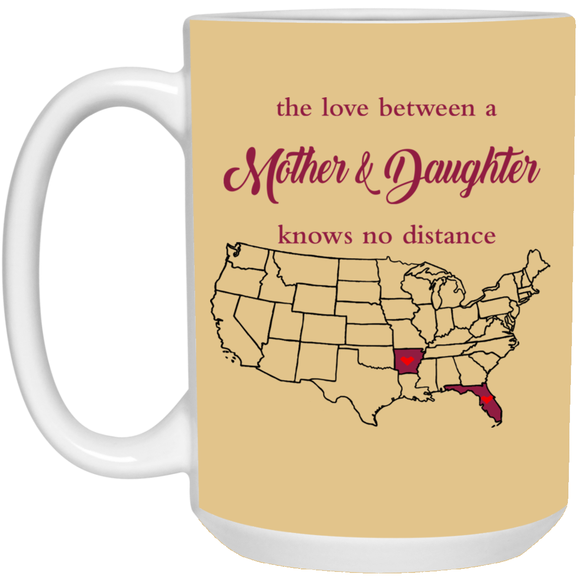 Arkansas Florida The Love Mother And Daughter Mug - Mug Teezalo