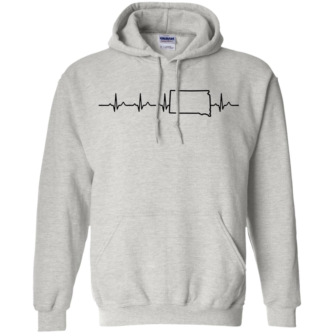 South Dakota Heart Beat Hoodie - Hoodie Teezalo