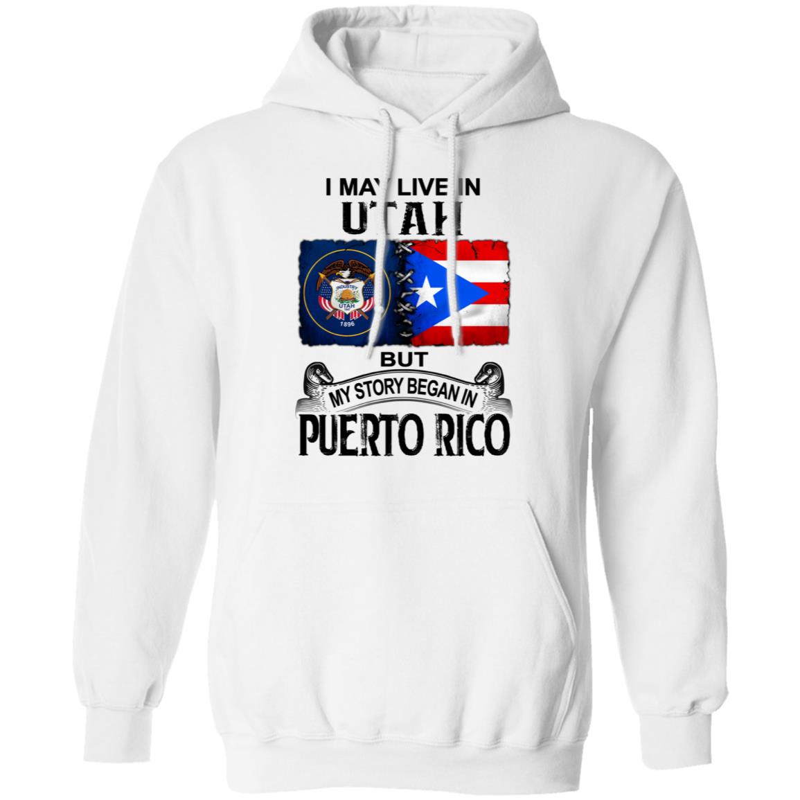 I Live In Utah But My Story Began In Puerto Rico T Shirt - T-shirt Teezalo