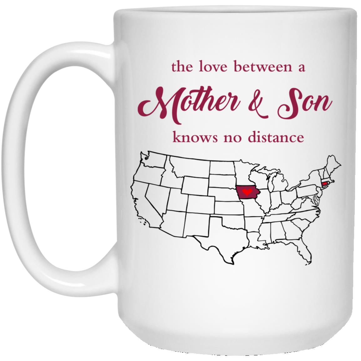 Connecticut Iowa The Love Between Mother And Son Mug - Mug Teezalo