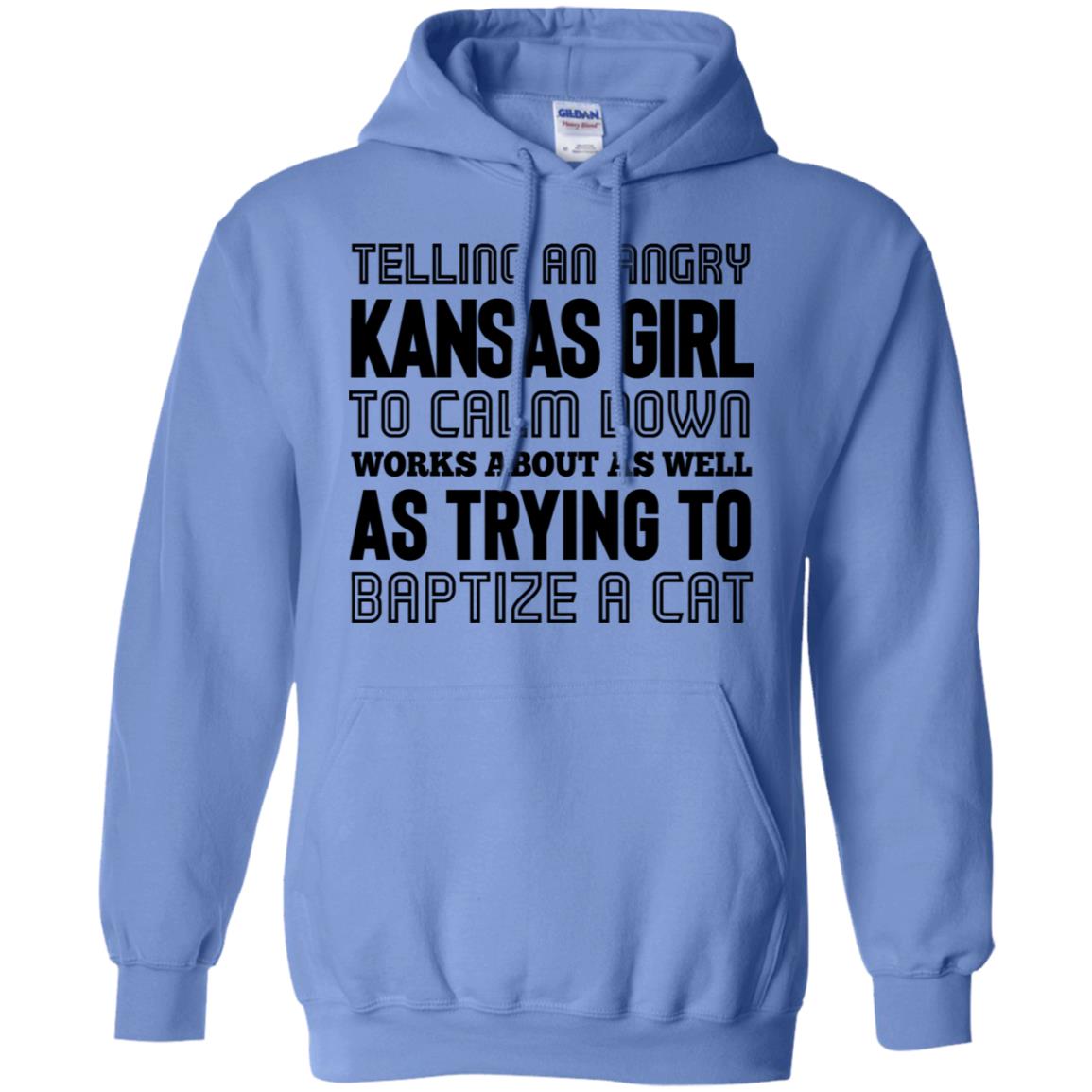 Telling An Angry Kansas Girl To Calm Down T-Shirt - T-shirt Teezalo