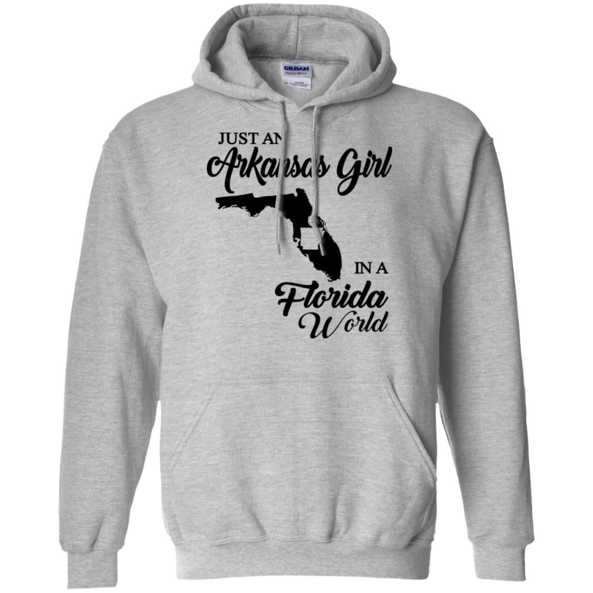 Just An Arkansas Girl In A Florida World T Shirt - T-shirt Teezalo