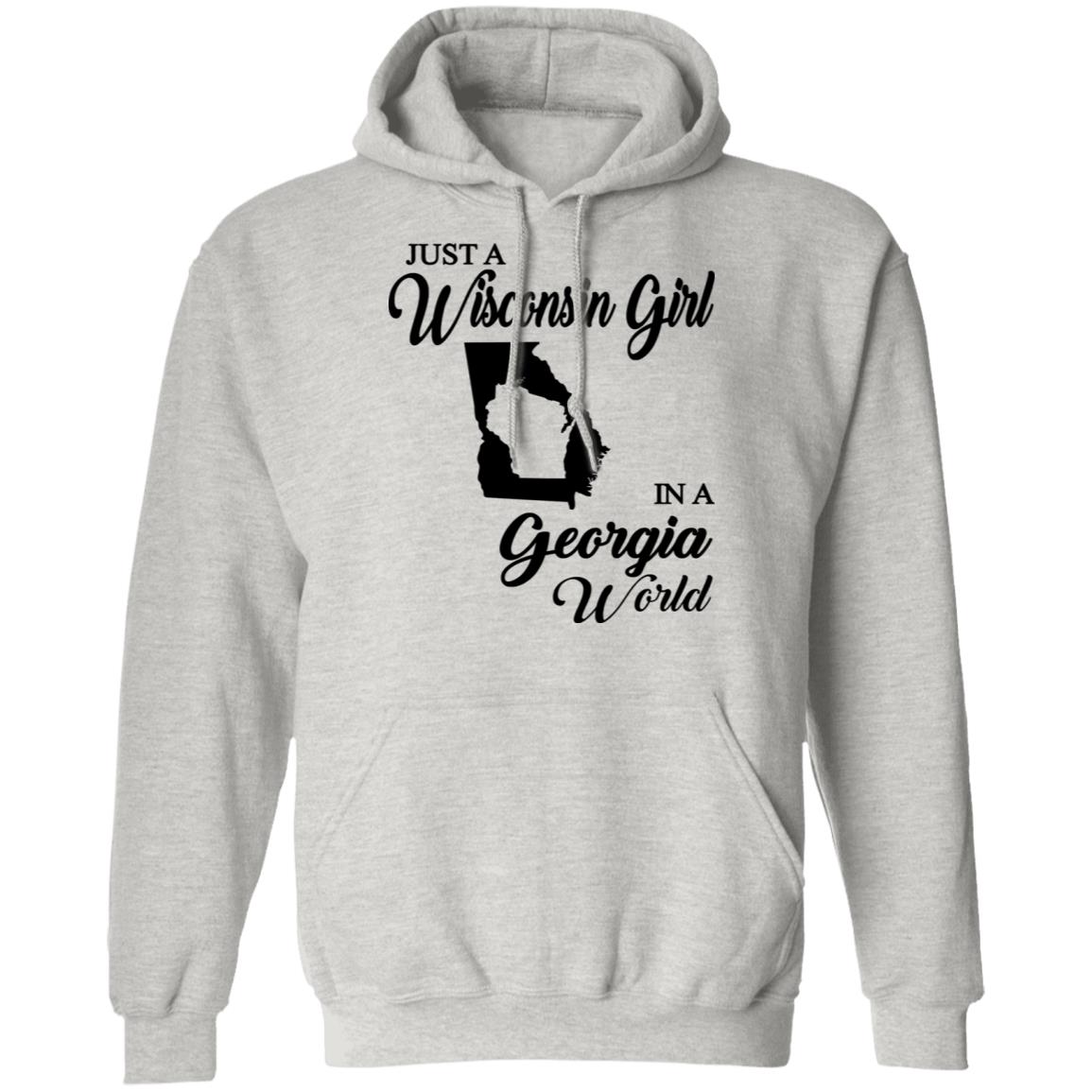 Just A Wisconsin Girl In A Georgia World T-shirt - T-shirt Teezalo