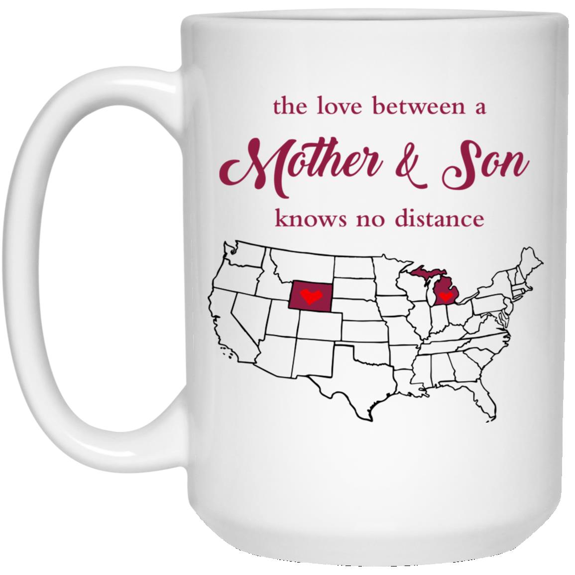 Wyoming Michigan The Love Between Mother And Son Mug - Mug Teezalo