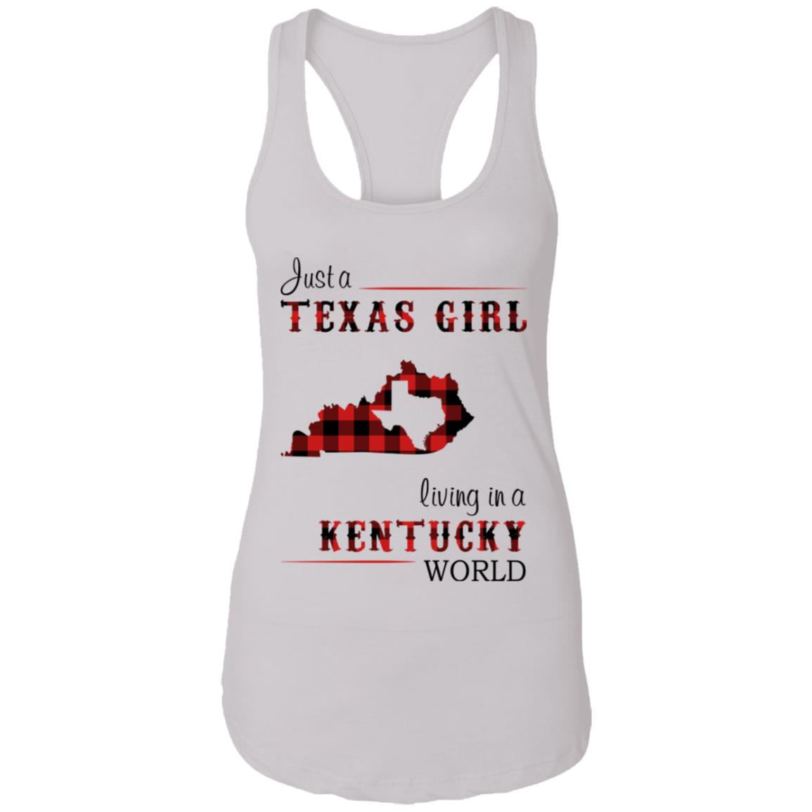 Just A Texas Girl Living In A Kentucky World T- Shirt - T-shirt Teezalo