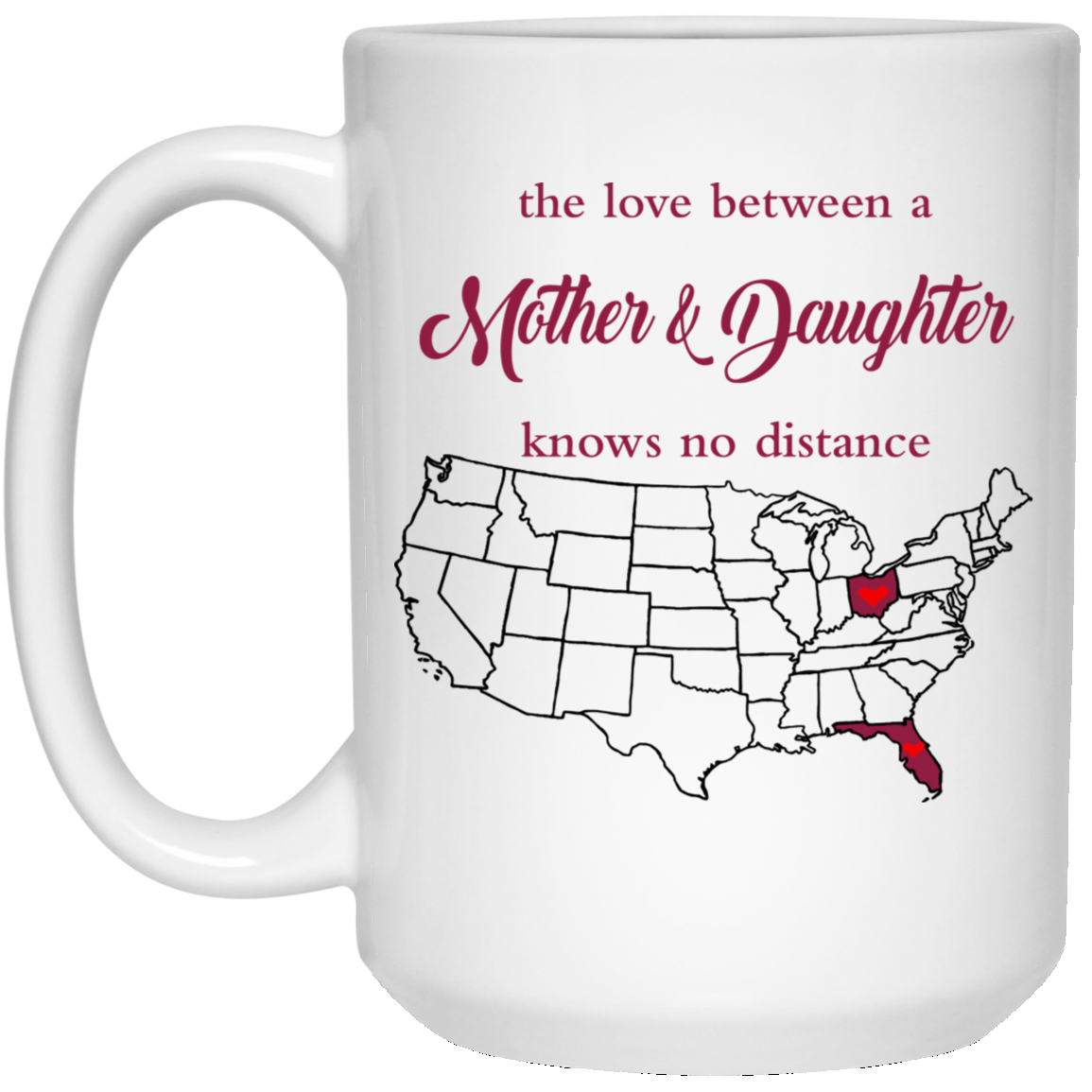 Ohio Florida The Love Mother And Daughter Mug - Mug Teezalo