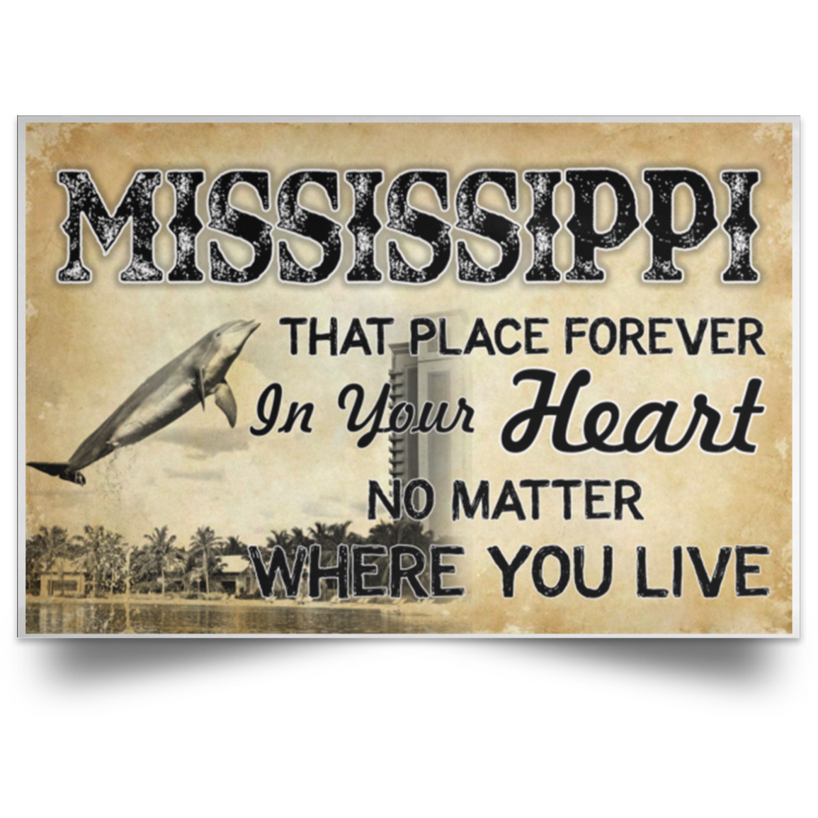 Mississippi That Place Forever In Your Heart Poster - Poster Teezalo