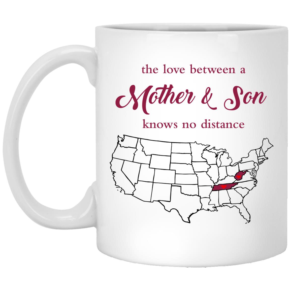 Tennessee West Virginia The Love Between Mother And Son Mug - Mug Teezalo