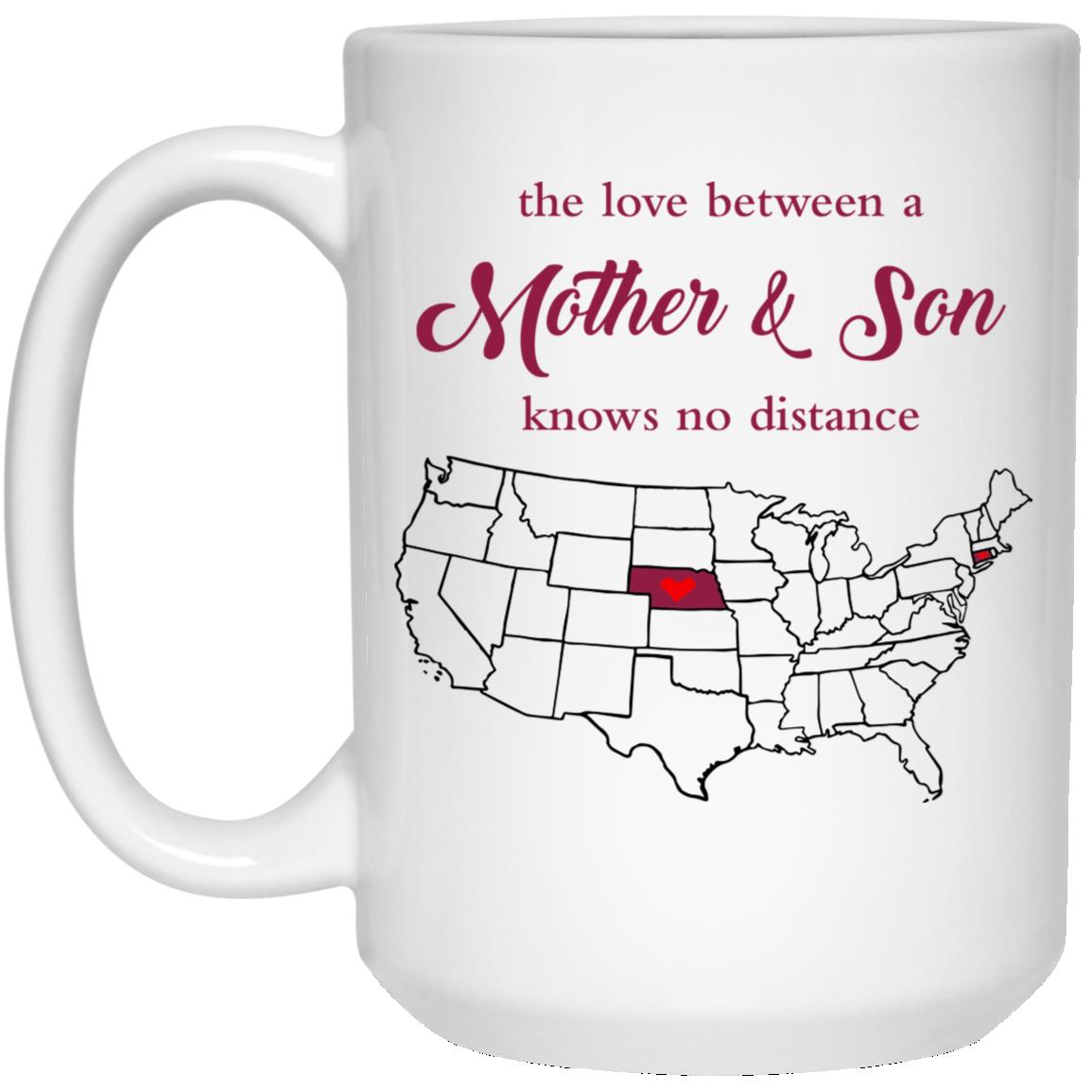 Connecticut Nebraska The Love Between Mother And Son Mug - Mug Teezalo