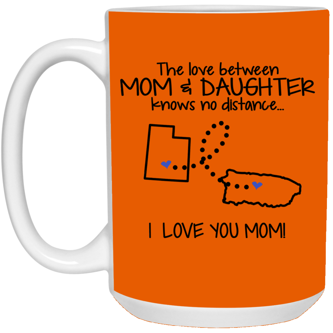 Puerto Rico Utah The Love Between Mom And Daughter Mug - Mug Teezalo