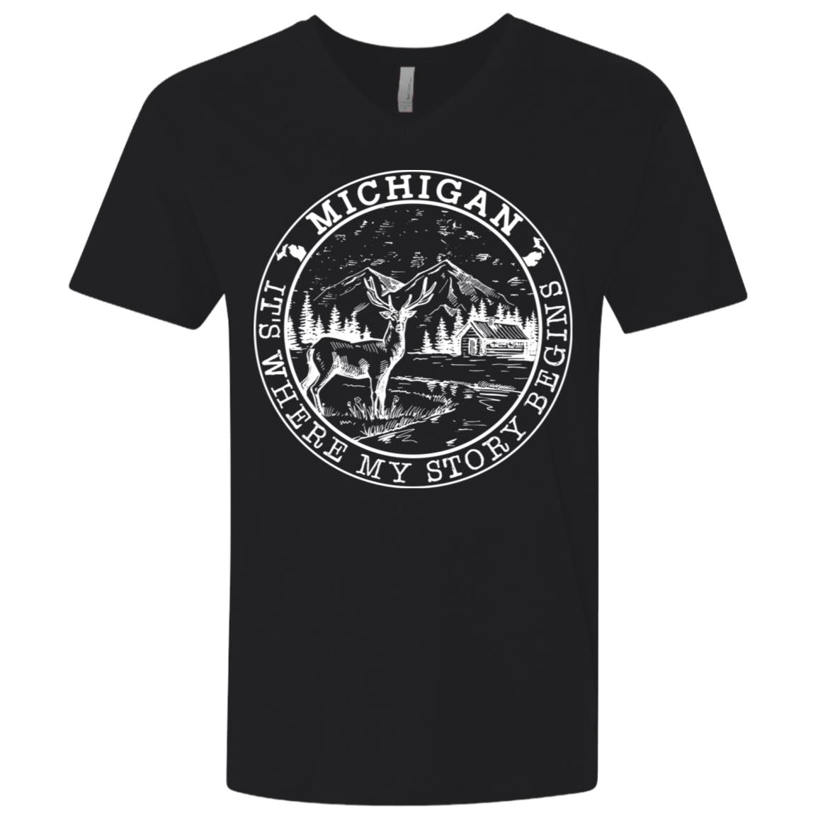 Michigan It&#39;s Where My Story Begins T-Shirt - T-shirt Teezalo