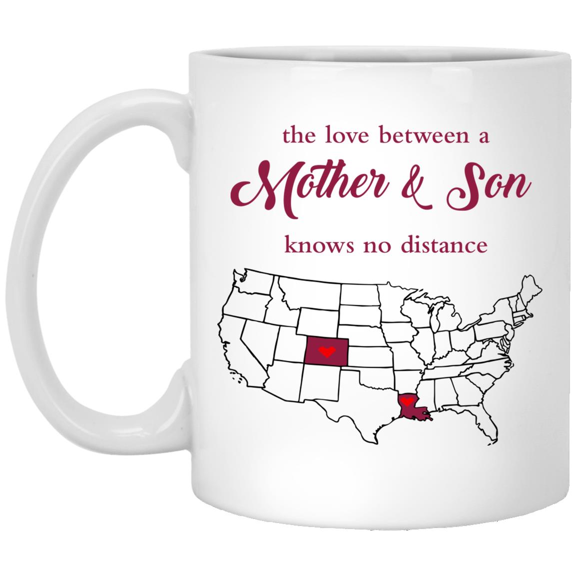 Colorado Louisiana The Love Between Mother And Son Mug - Mug Teezalo