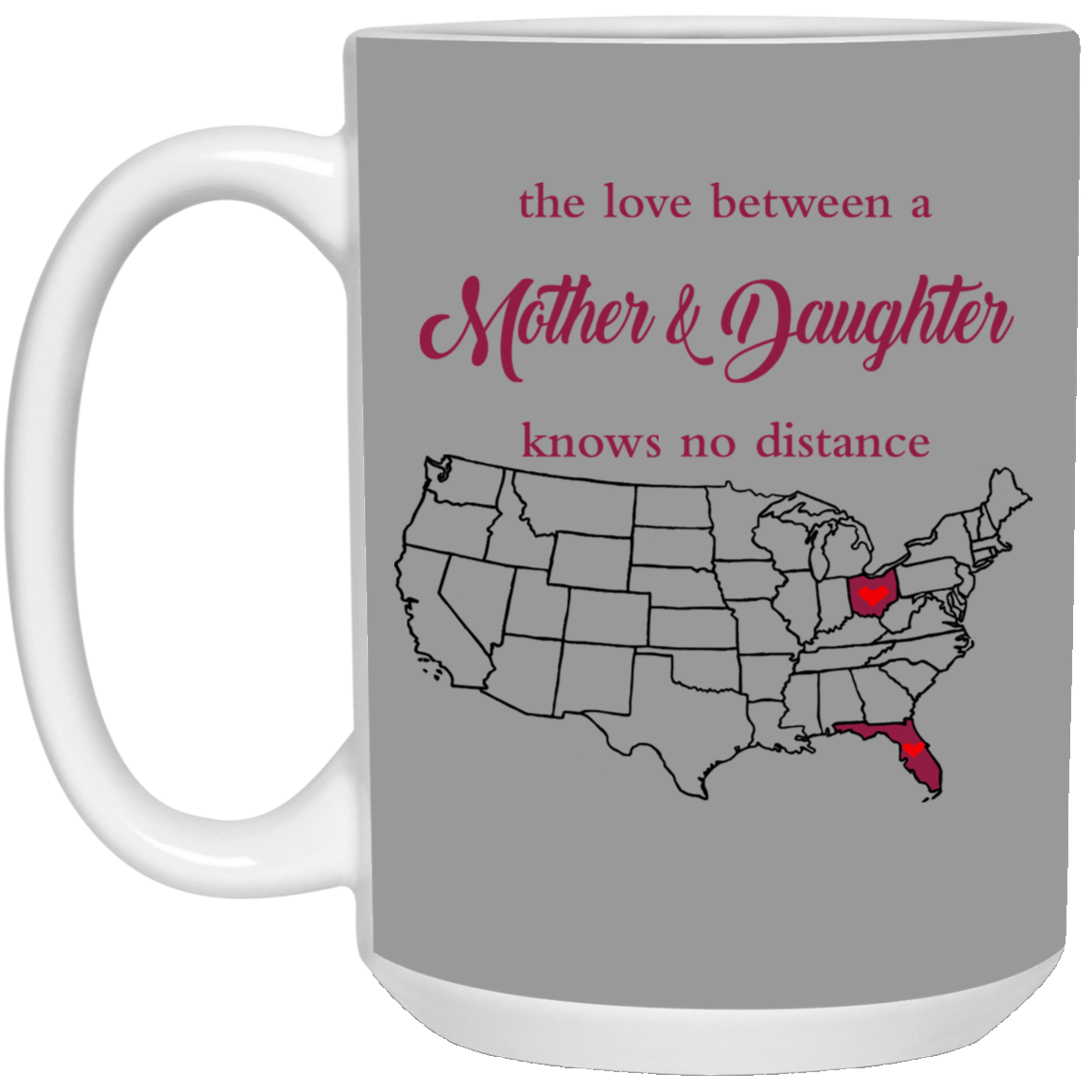 Ohio Florida The Love Mother And Daughter Mug - Mug Teezalo