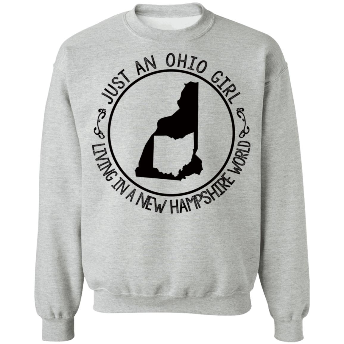 Ohio Girl In New Hampshire World Hoodie - T-shirt Teezalo