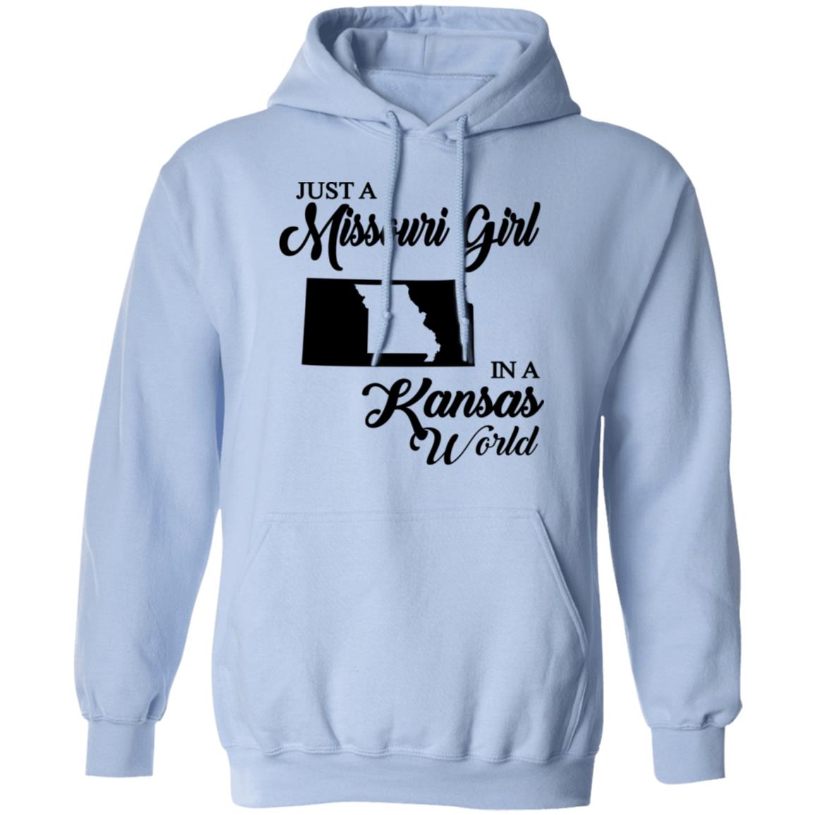 Just A Missouri Girl In A Kansas World T-Shirt - T-shirt Teezalo