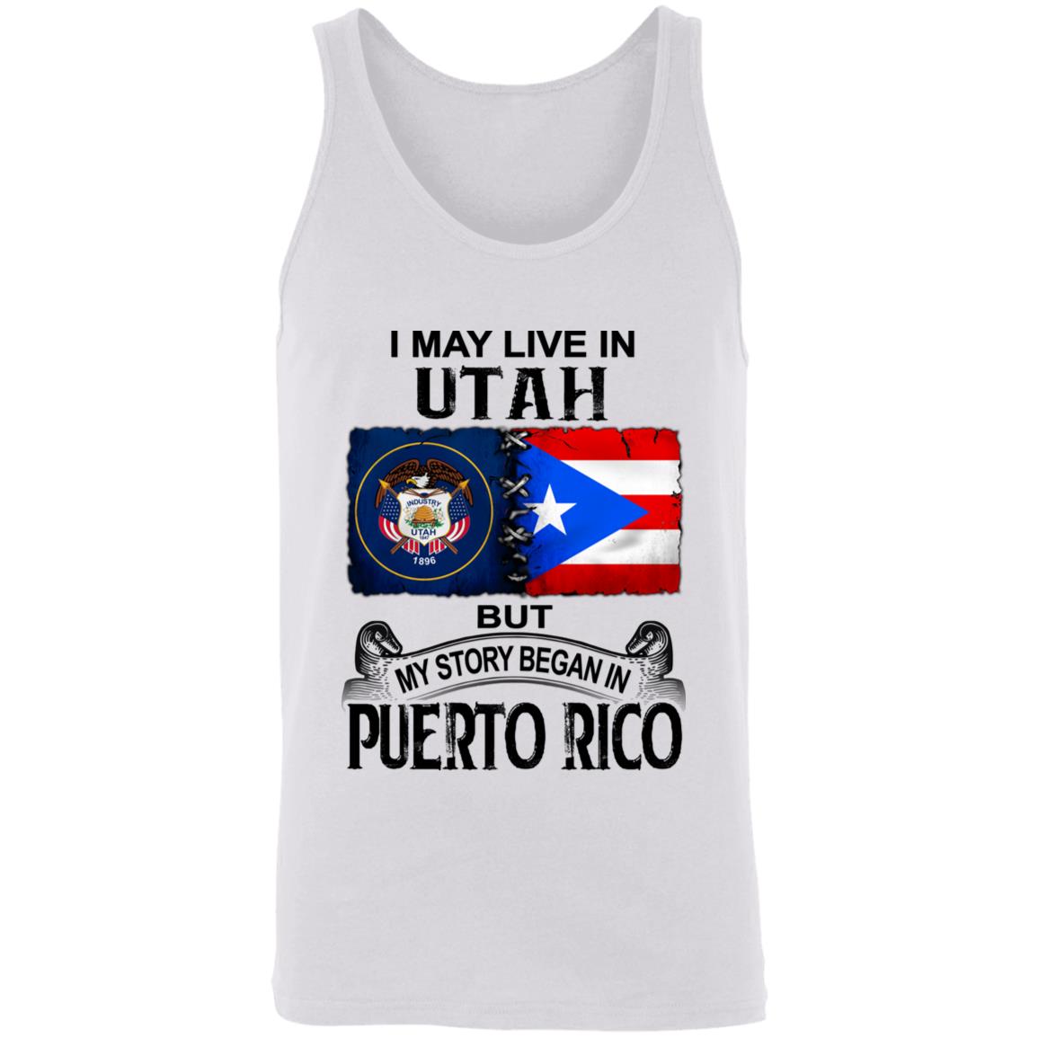 I Live In Utah But My Story Began In Puerto Rico T Shirt - T-shirt Teezalo