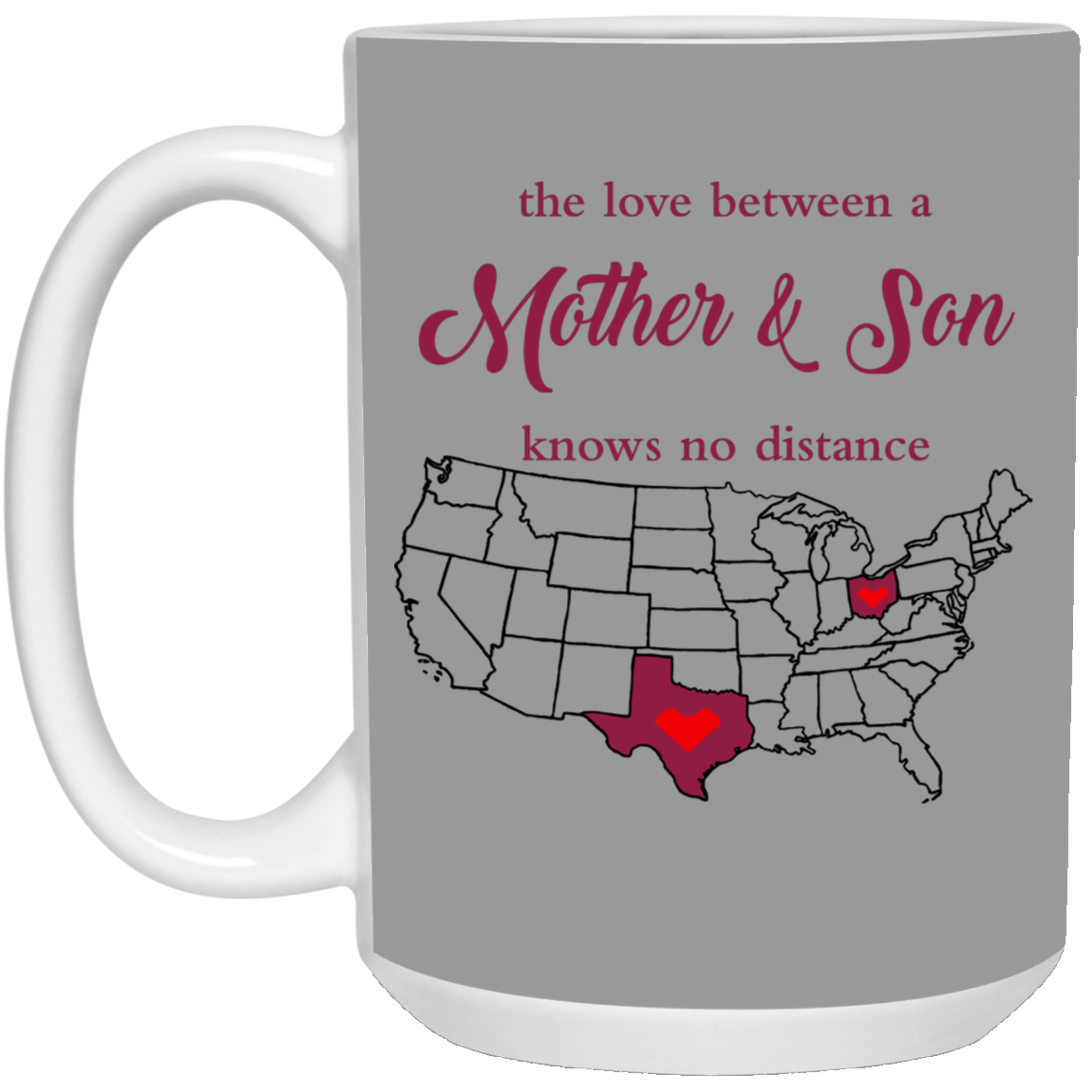 Ohio Texas The Love Mother And Son Mug - Mug Teezalo