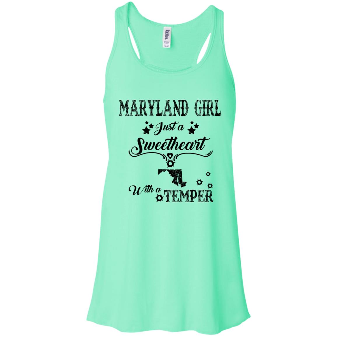 Maryland Girl Just Sweetheart With A Temper T-Shirt - T-shirt Teezalo