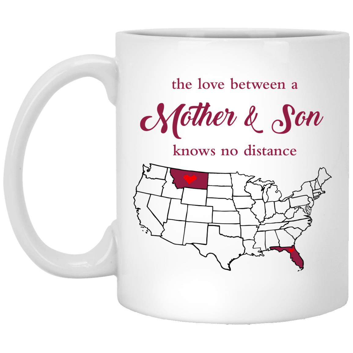 Florida Montana The Love Between Mother And Son Mug - Mug Teezalo