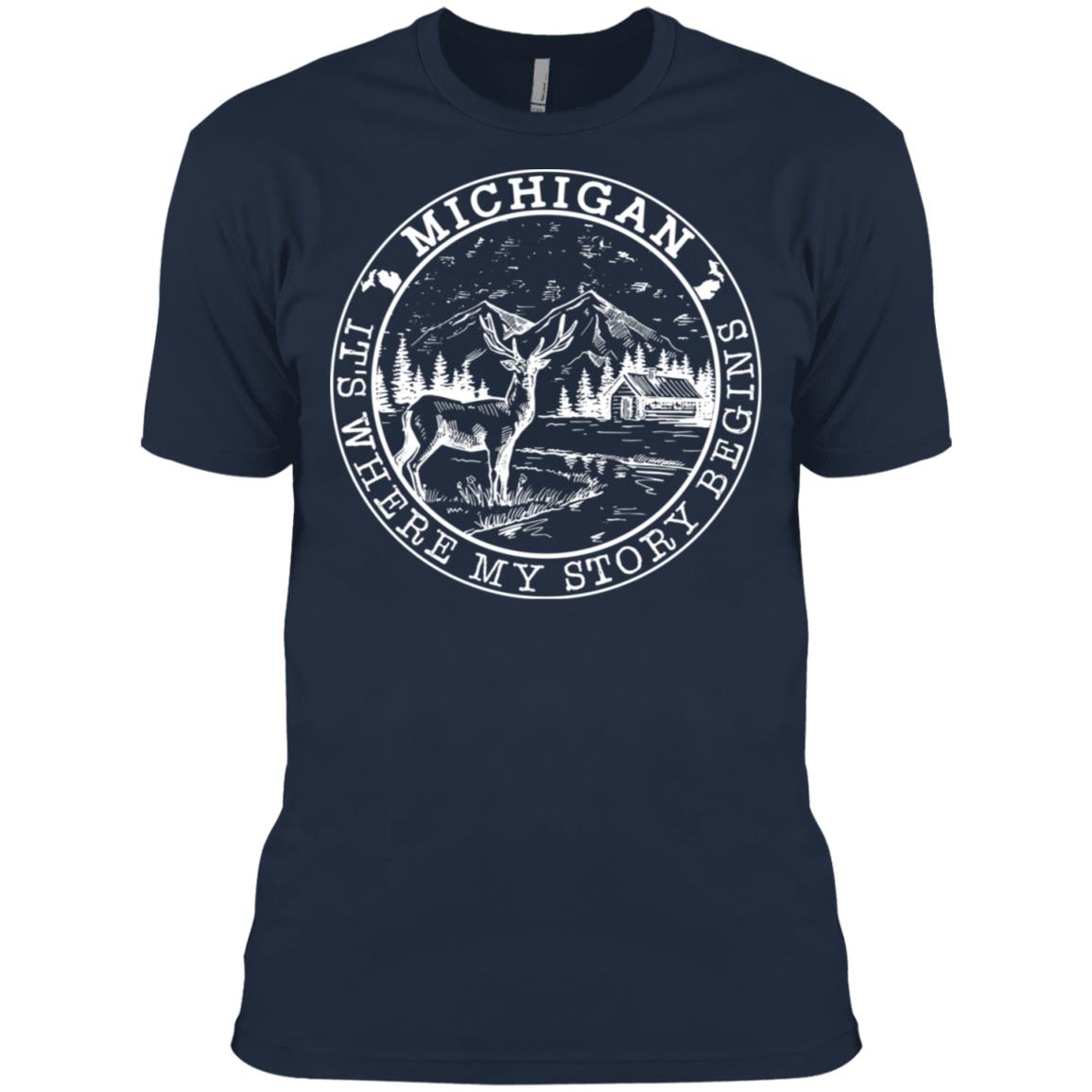 Michigan It's Where My Story Begins T-Shirt - T-shirt Teezalo