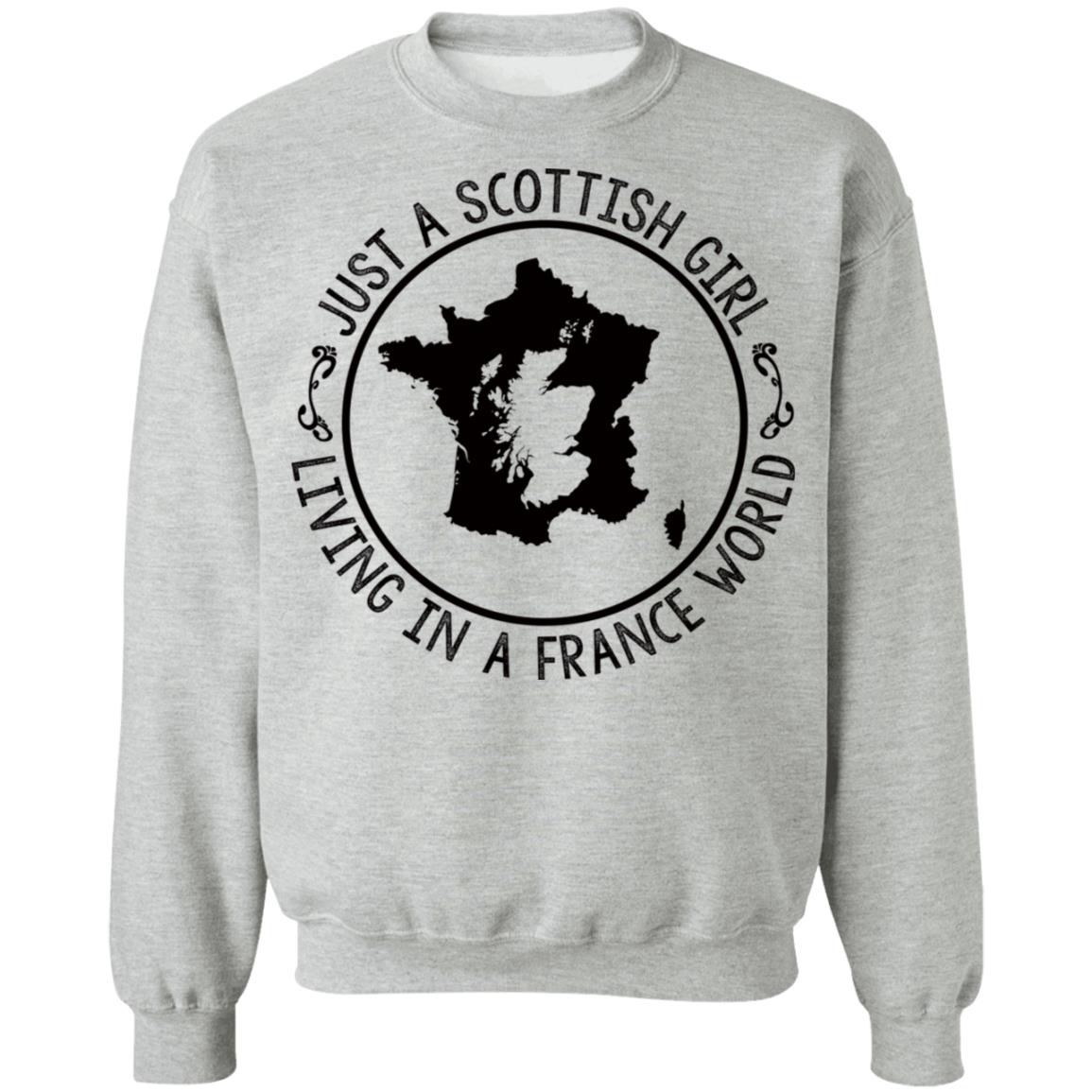 Scottish Girl Living In France World T-shirt - T-shirt Teezalo