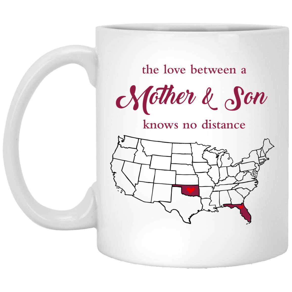 Florida Oklahoma The Love Between Mother And Son Mug - Mug Teezalo