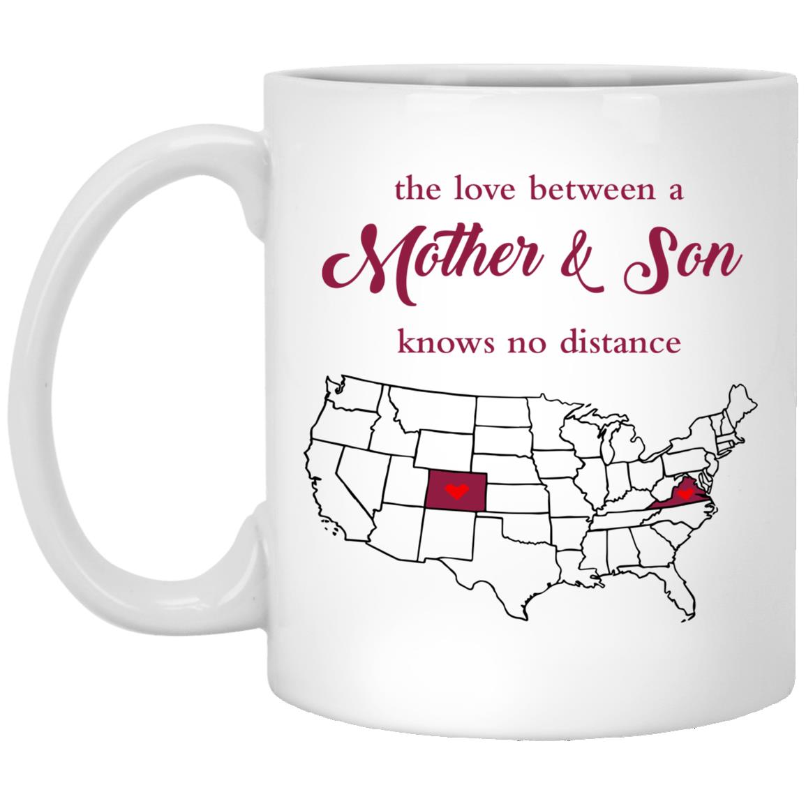 Colorado Virginia The Love Between Mother And Son Mug - Mug Teezalo