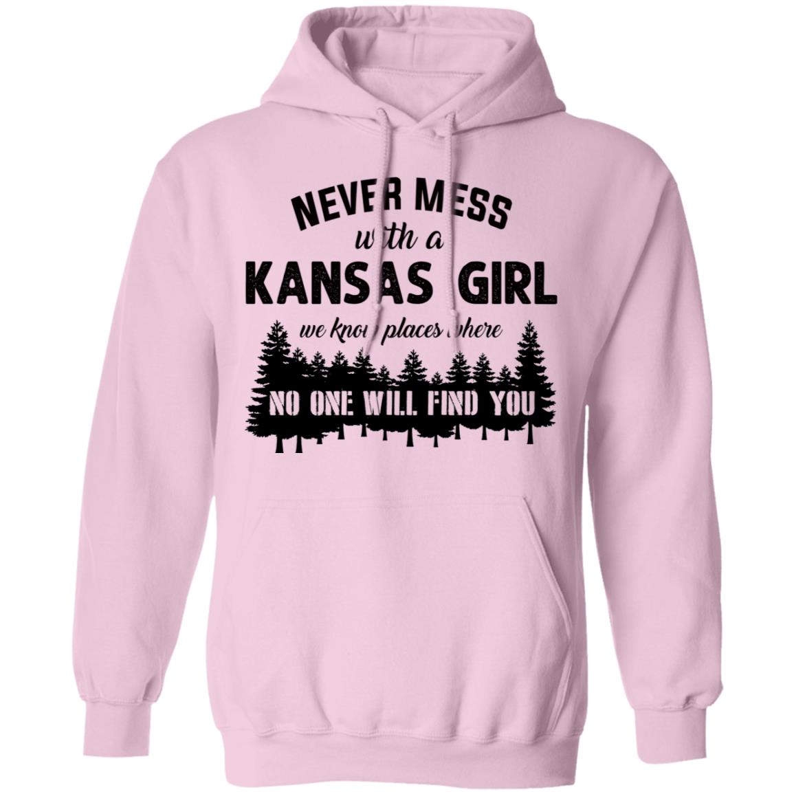 Never Mess With A Kansas Girl We Know Places T Shirt - T-shirt Teezalo