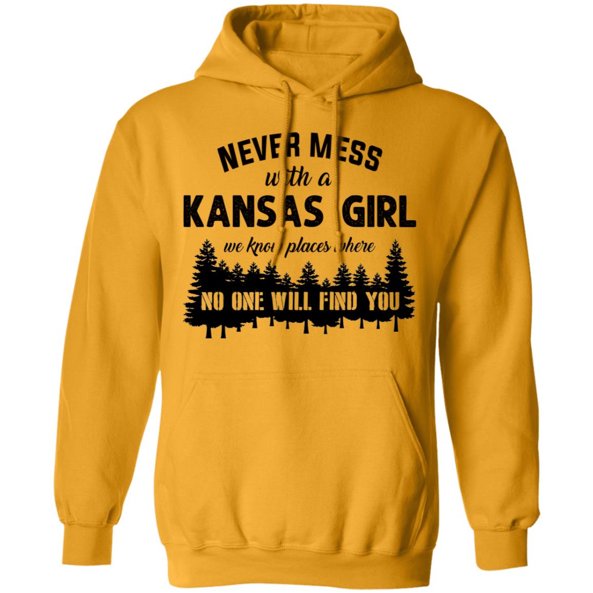 Never Mess With A Kansas Girl We Know Places T Shirt - T-shirt Teezalo