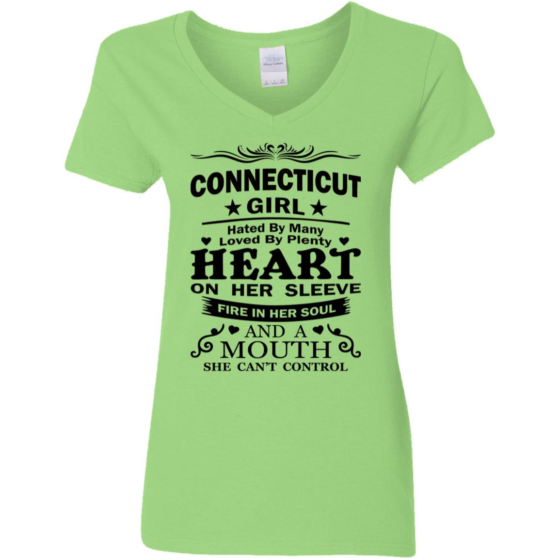 Connecticut Girl Hated By Many Loved By Plenty Hoodie - Hoodie Teezalo