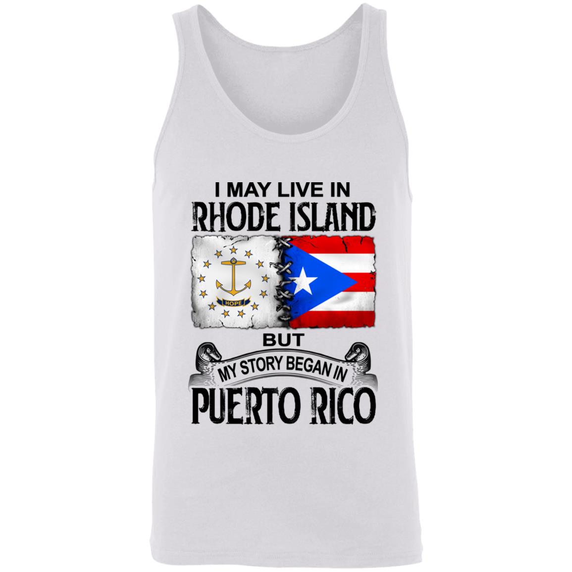 I Live In Rhode Island But My Story Began In Puerto Rico T Shirt - T-shirt Teezalo