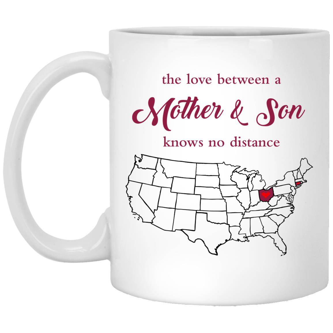 Connecticut Ohio The Love Between Mother And Son Mug - Mug Teezalo