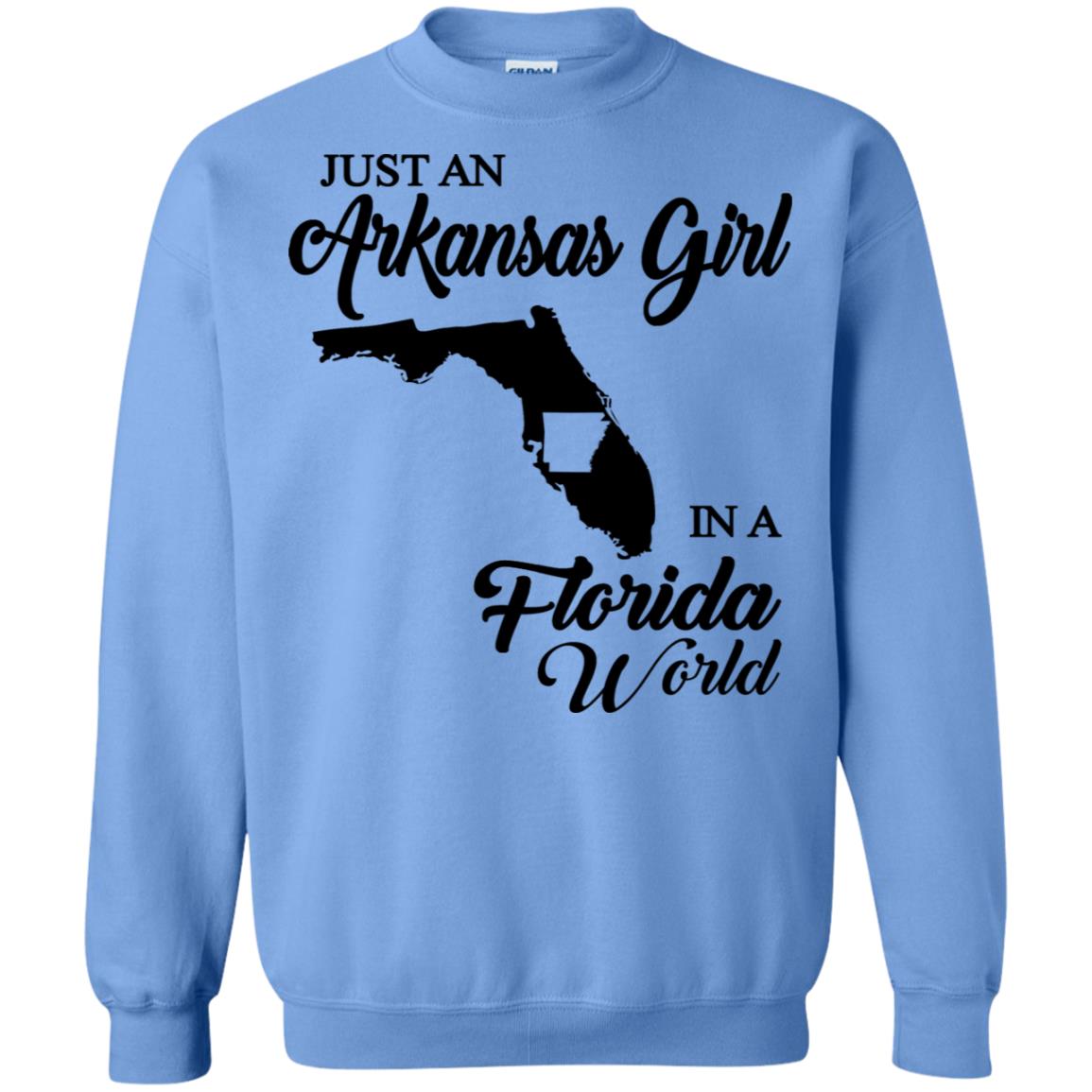 Just An Arkansas Girl In A Florida World T Shirt - T-shirt Teezalo