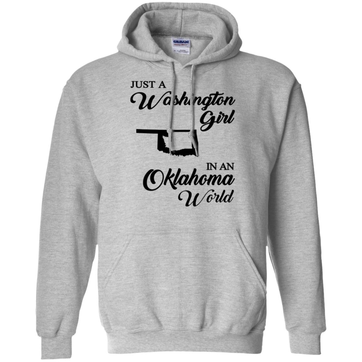 Just A Washington Girl In An Oklahoma World T-Shirt - T-shirt Teezalo