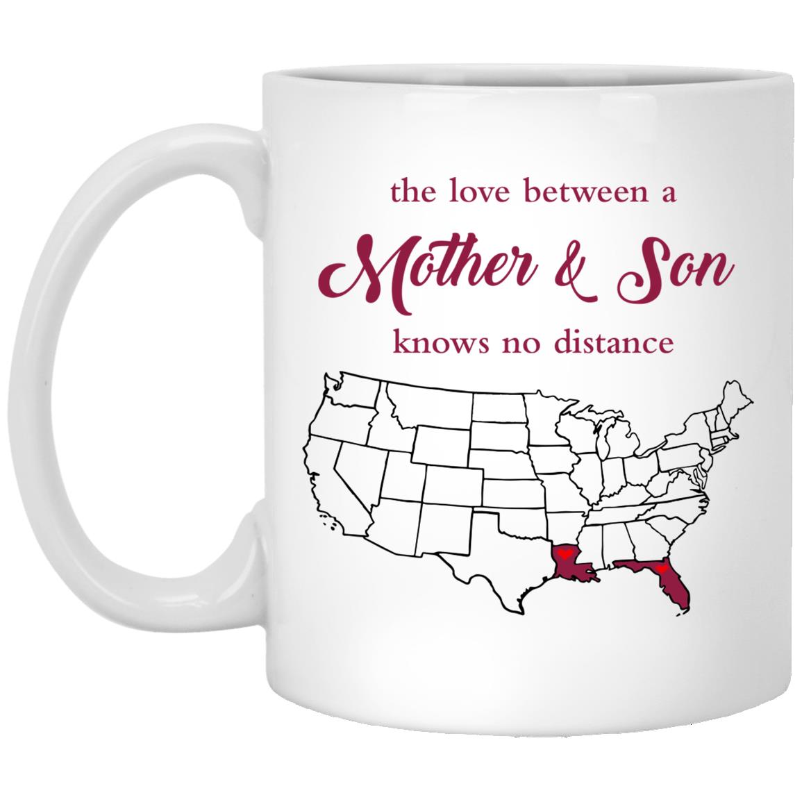 Florida Louisiana The Love Between Mother And Son Mug - Mug Teezalo