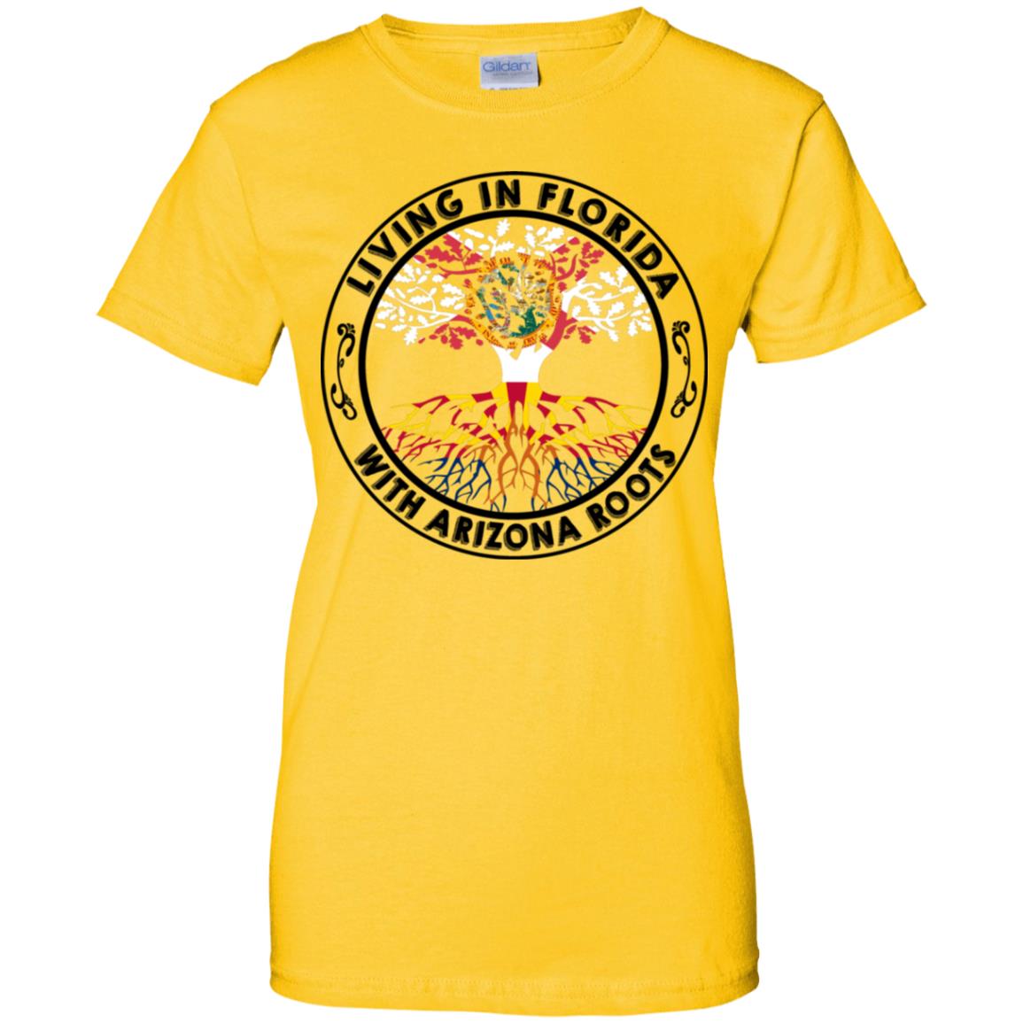 Living In Florida With Arizona Roots T Shirt - T-shirt Teezalo