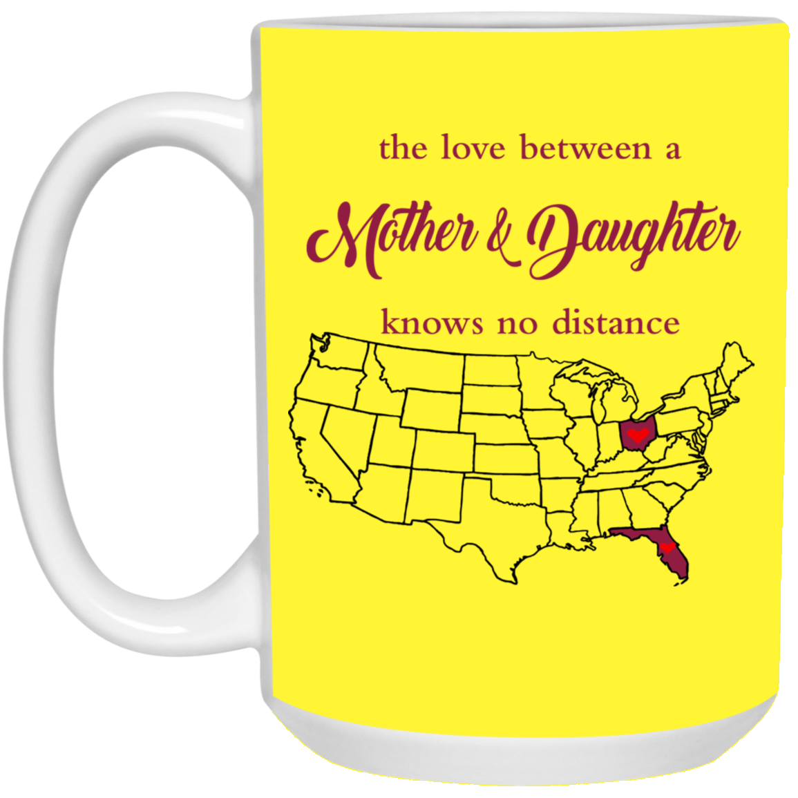 Ohio Florida The Love Mother And Daughter Mug - Mug Teezalo