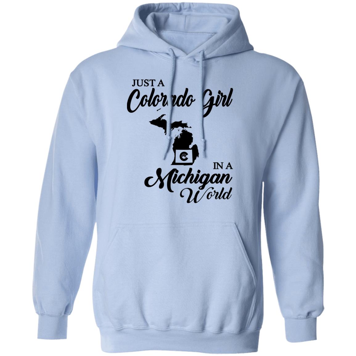 Just A Colorado Girl In A Michigan World T-shirt - T-shirt Teezalo