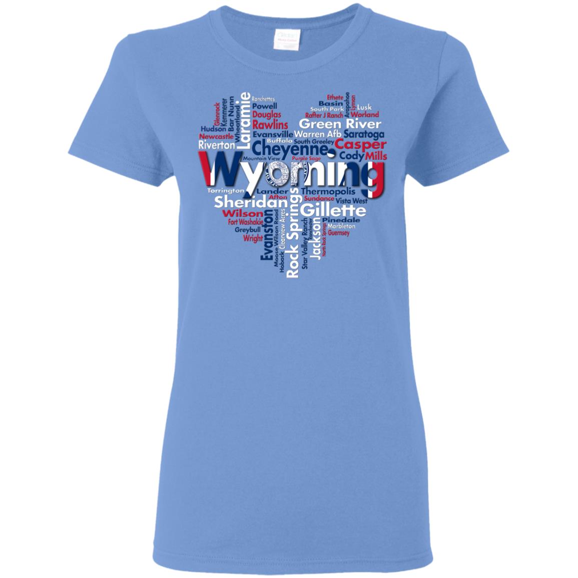 Wyoming City Heart T-Shirt - T-shirt Teezalo