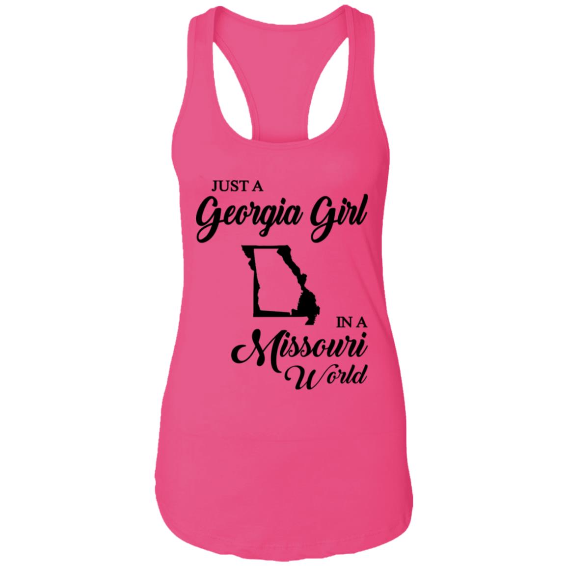 Just A Georgia Girl In A Missouri World T-Shirt - T-Shirt Teezalo