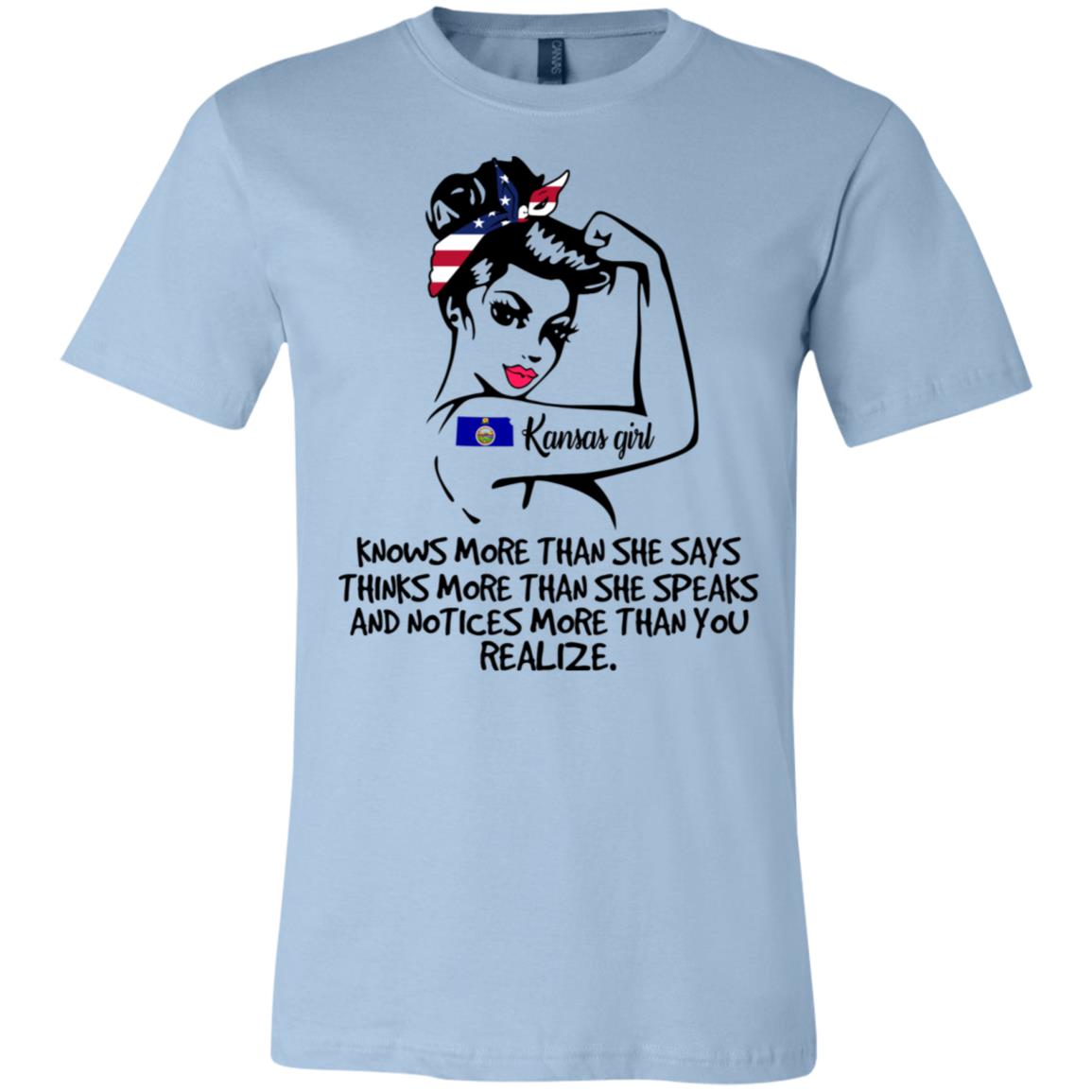 Kansas Girl Knows More Than She Says Hoodie - Hoodie Teezalo