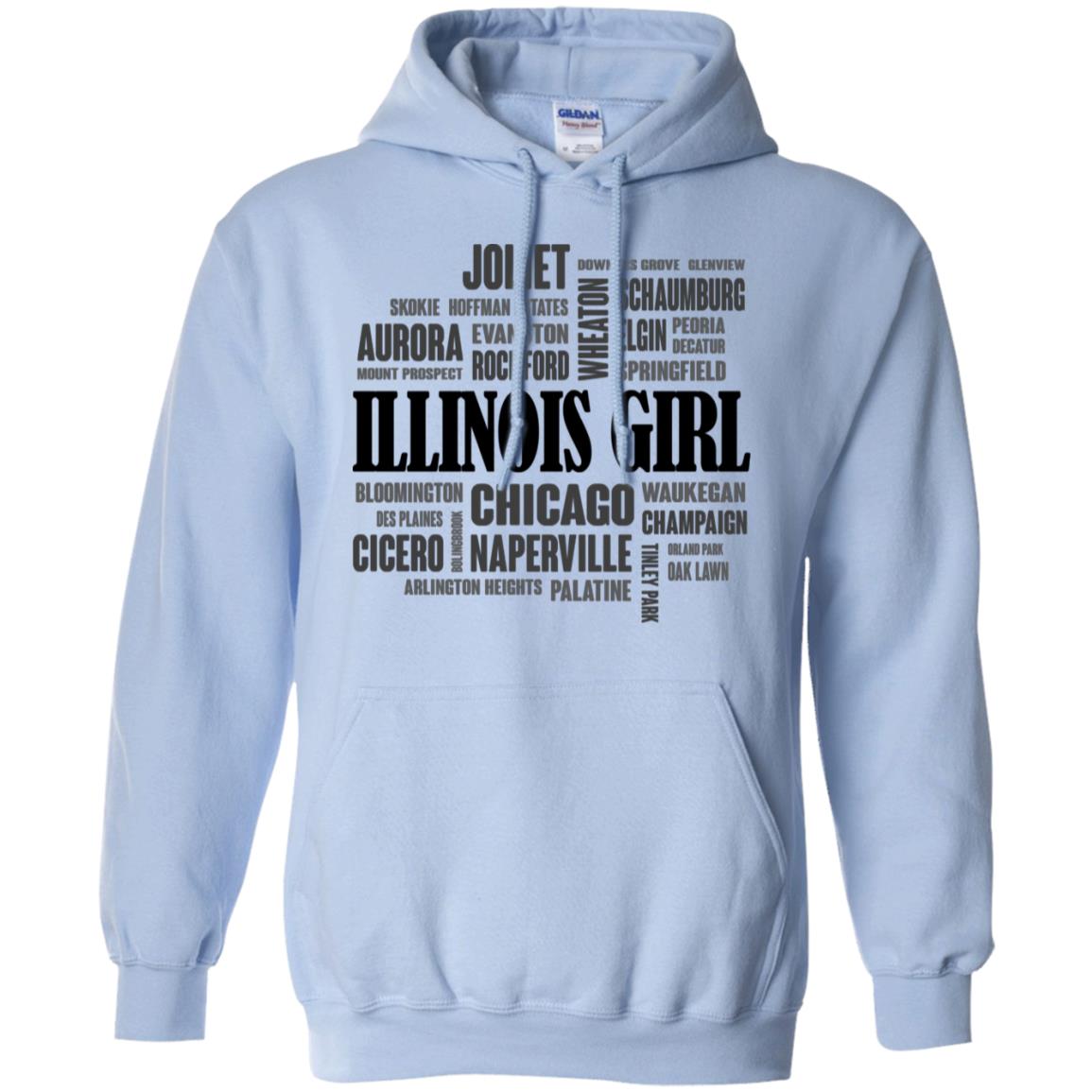 Illinois City Girl Hoodie - Hoodie Teezalo