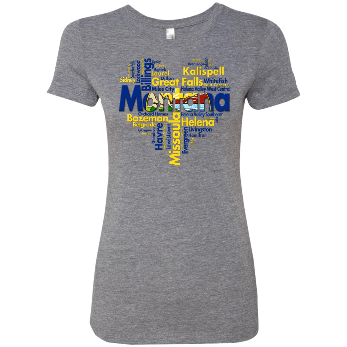 Montana City Heart T- Shirt - T-shirt Teezalo