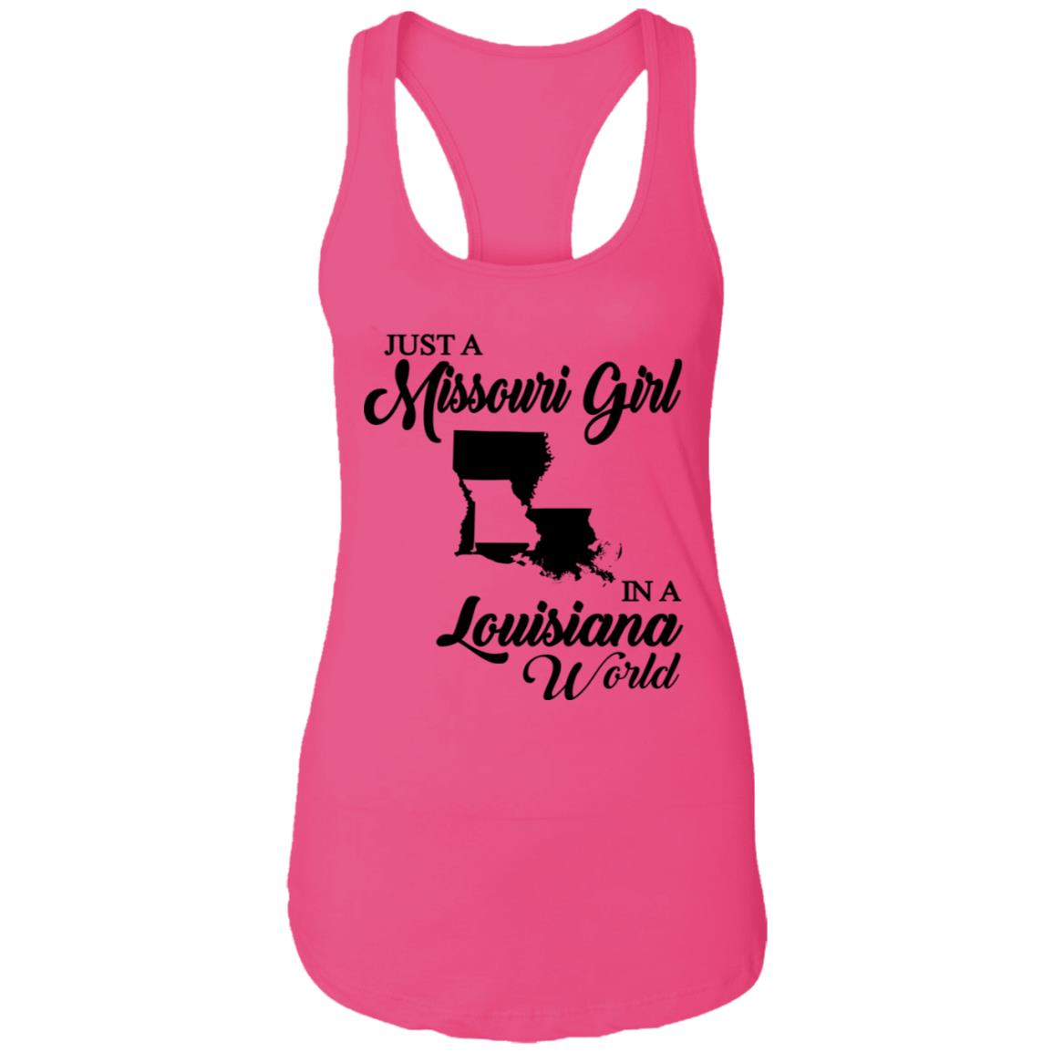 Just A Missouri Girl In A Louisiana World T-Shirt - T-shirt Teezalo