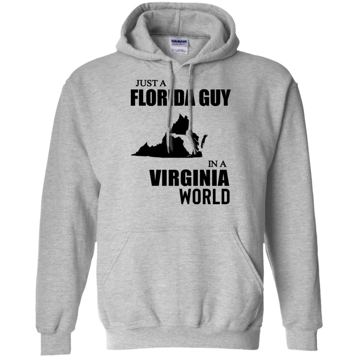 Just A Florida Guy In A Virginia World T-Shirt - T-shirt Teezalo