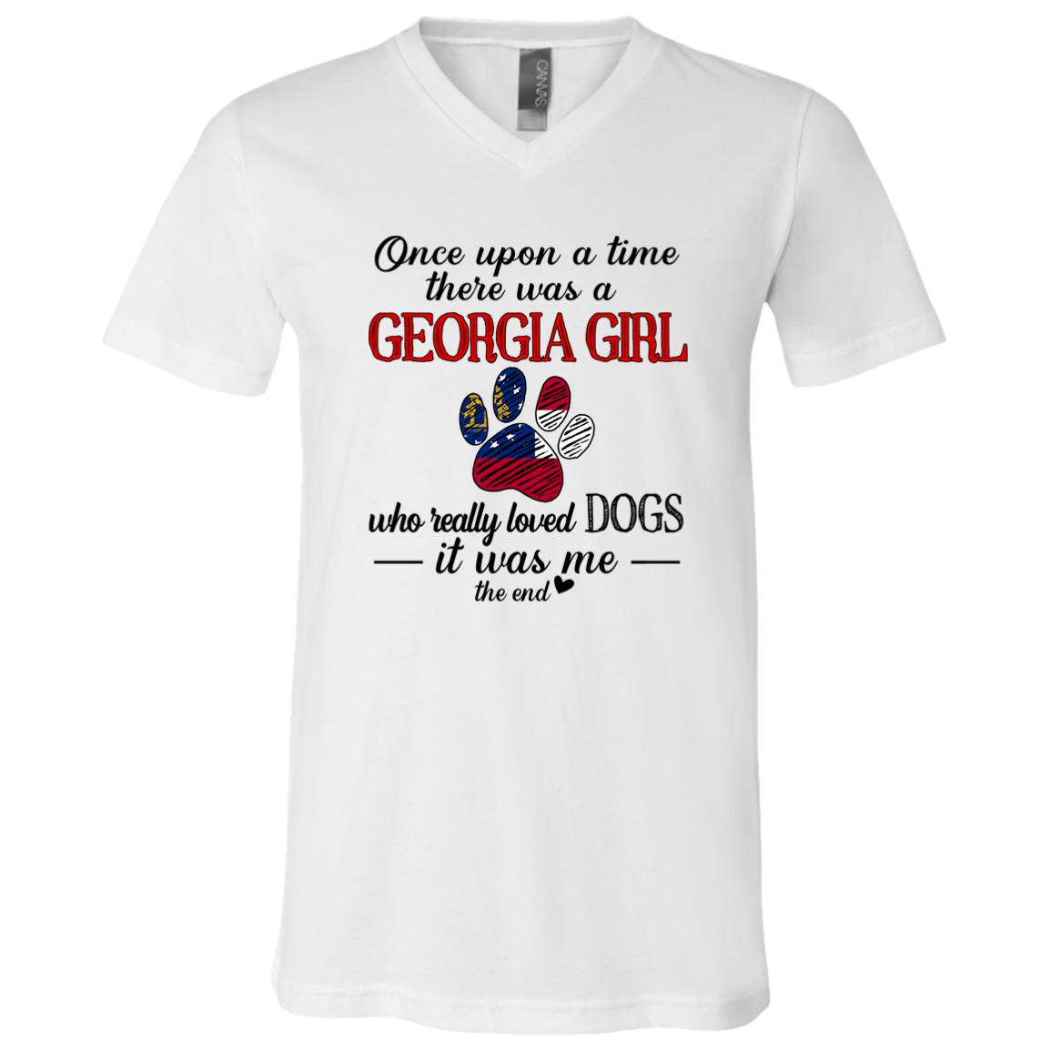 Once Upon A Time A Georgia Girl Who Really Love Dogs T-Shirt - T-shirt Teezalo