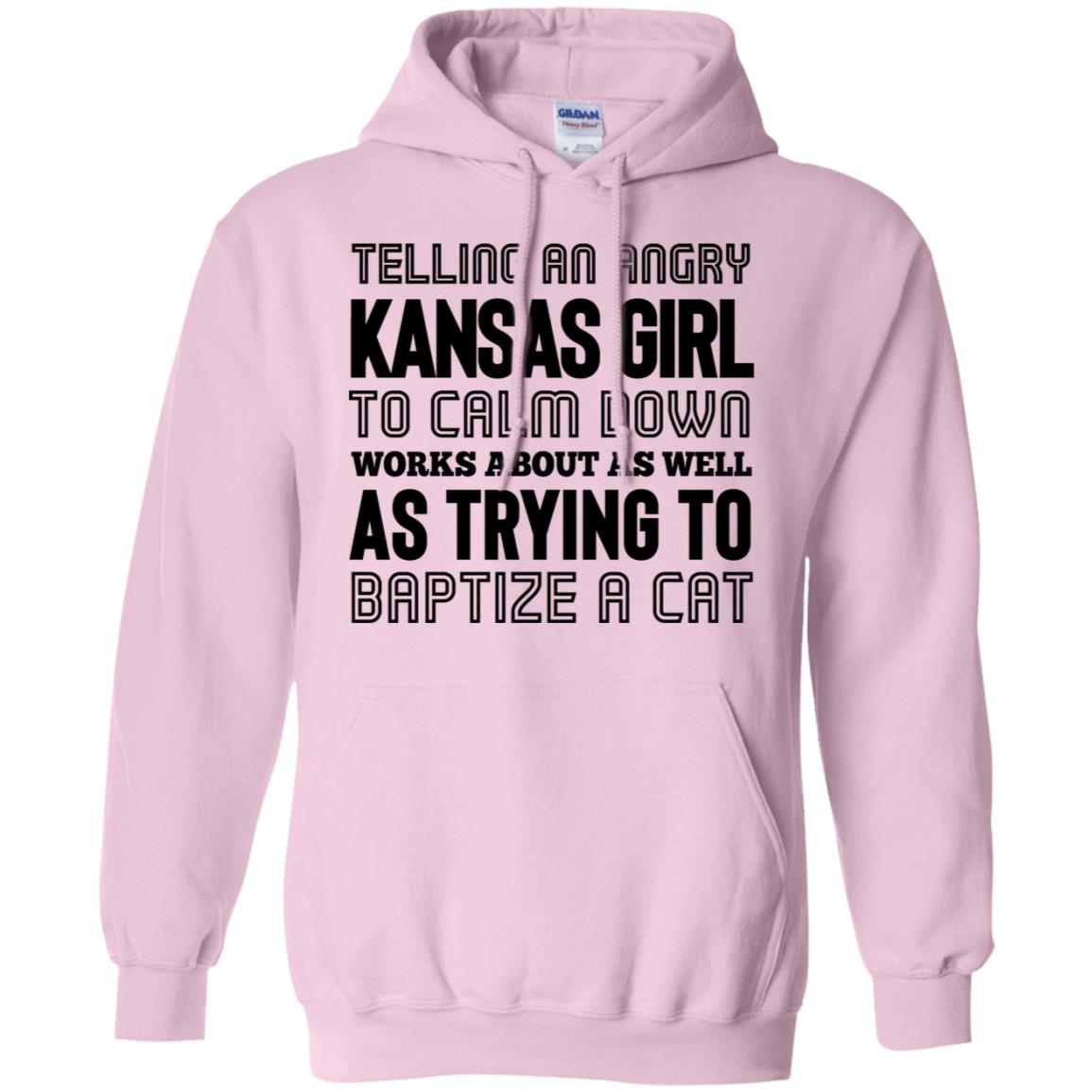 Telling An Angry Kansas Girl To Calm Down T-Shirt - T-shirt Teezalo