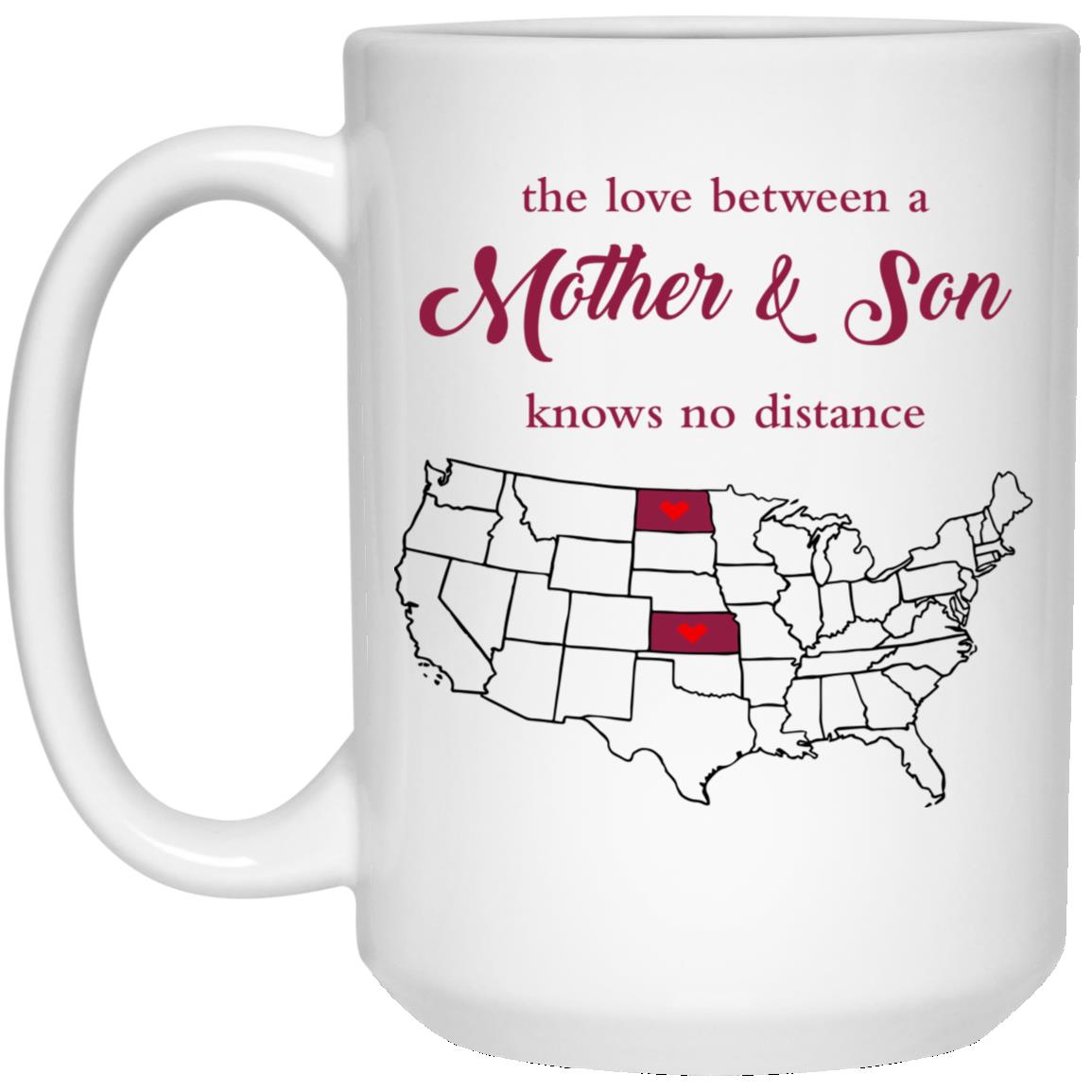 Kansas North Dakota The Love Between Mother And Son Mug - Mug Teezalo