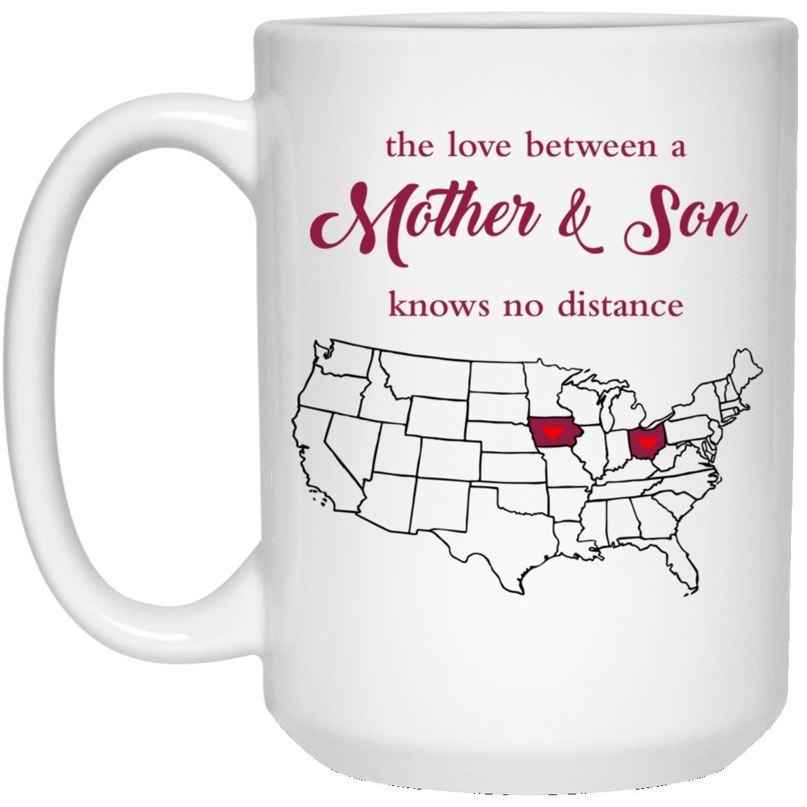 Iowa Ohio The Love Between Mother And Son Mug - Mug Teezalo