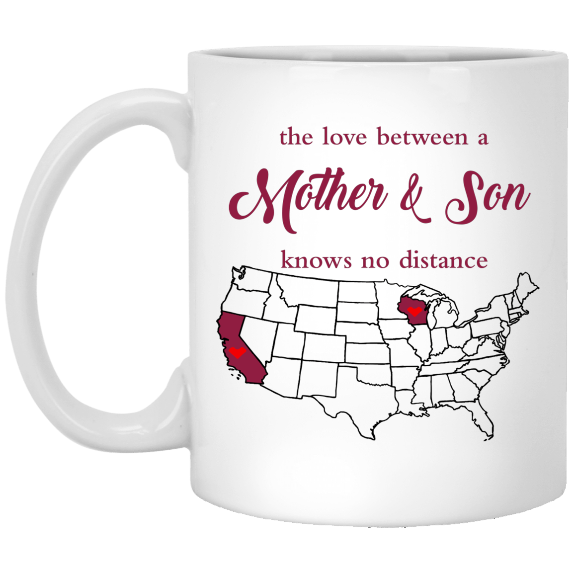 Wisconsin California Mother And Son Mug - Mug Teezalo